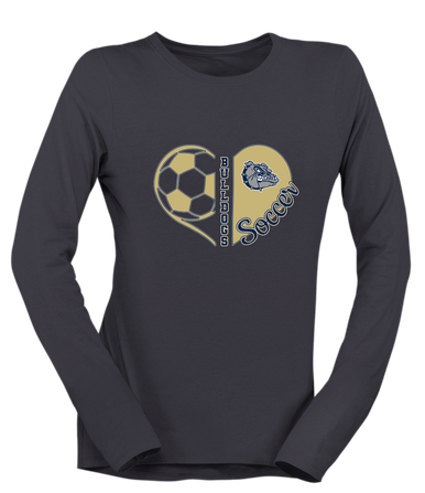 West Albany Bulldogs Heart Soccer Women's Premium LS T-Shirt