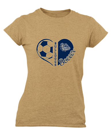 West Albany Bulldogs Heart Soccer Women's SS T-Shirt