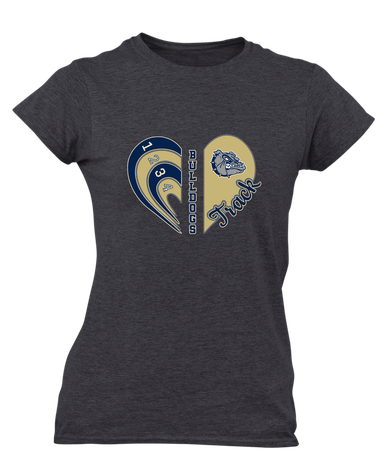 West Albany Bulldogs Heart Track Women's Premium SS T-Shirt