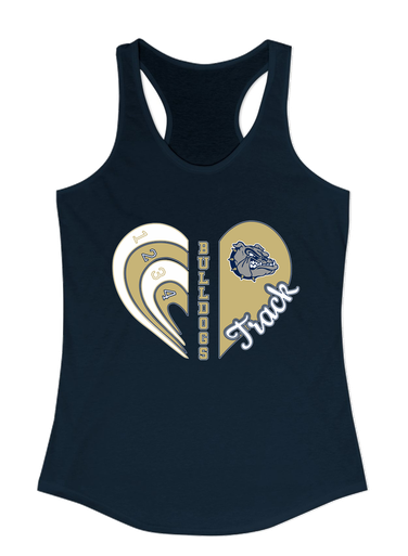 West Albany Bulldogs Heart Track Women's Tank Top
