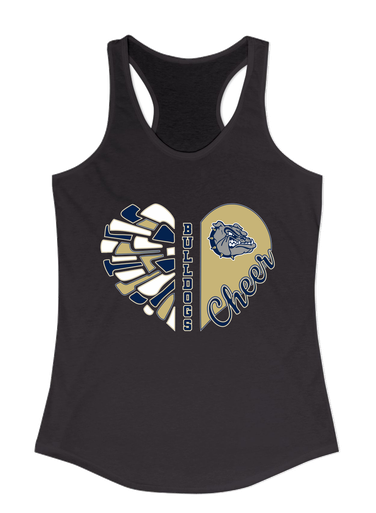 West Albany Bulldogs Heart Cheer Women's Tank Top