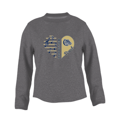 West Albany Bulldogs Heart Band Women's Sweatshirt