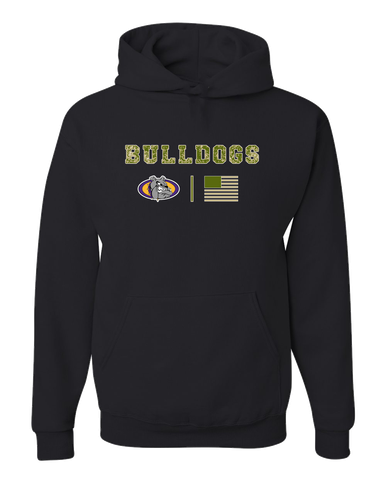 Kearney Bulldogs Camo Flag Men's Premium Hoodie