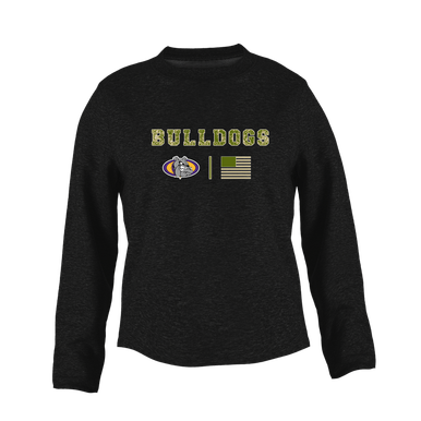 Kearney Bulldogs Camo Flag Women's Sweatshirt