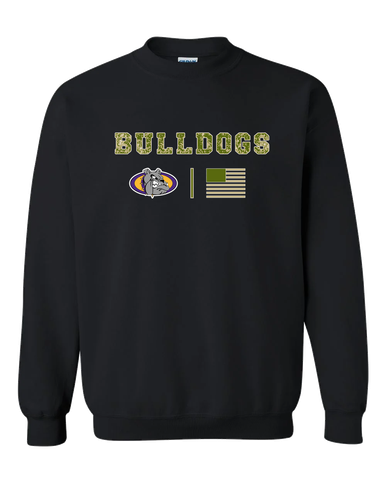 Kearney Bulldogs Camo Flag Men's Sweatshirt