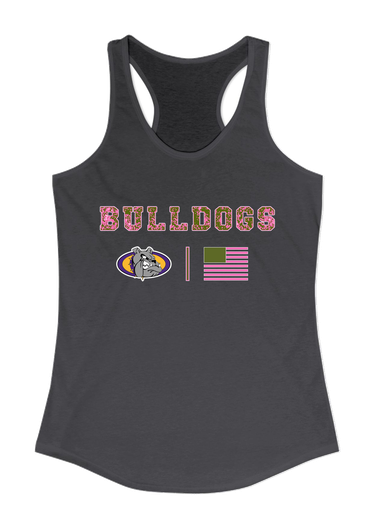 Kearney Bulldogs Pink Camo Flag Women's Tank Top