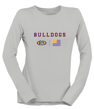 Kearney Bulldogs Team Colors Flag Women's Premium LS T-Shirt