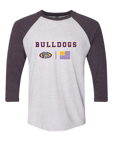 Kearney Bulldogs Team Colors Flag Men's Baseball T-Shirt