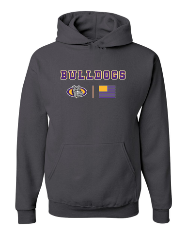 Kearney Bulldogs Team Colors Flag Men's Premium Hoodie