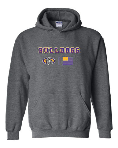 Kearney Bulldogs Team Colors Flag Men's Hoodie
