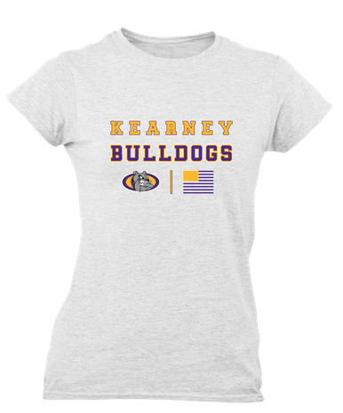 Kearney Bulldogs Spirit Flag Women's Premium SS T-Shirt