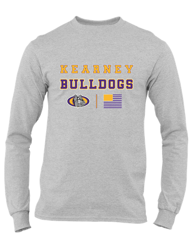 Kearney Bulldogs Spirit Flag Men's Premium LS T-Shirt