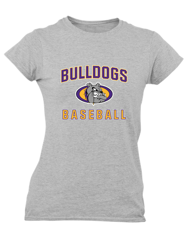 Kearney Bulldogs Baseball #1 Women's Premium SS T-Shirt