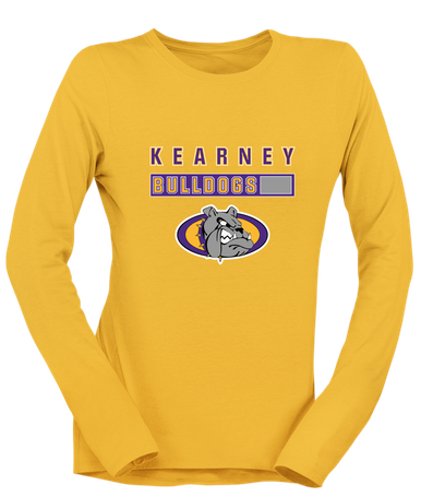 Kearney Bulldogs Mascot #7 Women's LS T-Shirt