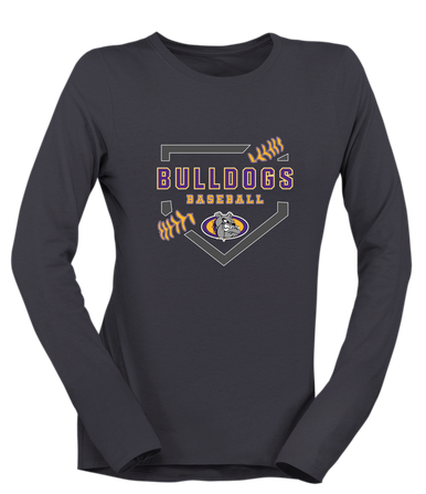 Kearney Bulldogs Baseball #2 Women's Premium LS T-Shirt