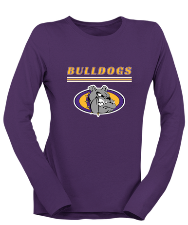 Kearney Bulldogs Mascot #8 Women's LS T-Shirt