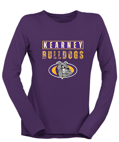 Kearney Bulldogs Mascot #9 Women's LS T-Shirt