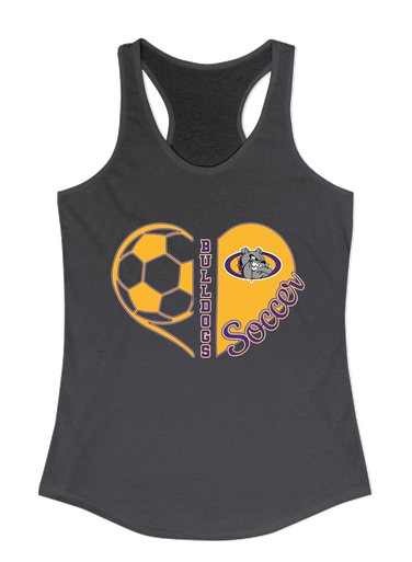 Kearney Bulldogs Heart Soccer Women's Tank Top