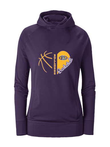 Kearney Bulldogs Heart Basketball Women's Hoodie