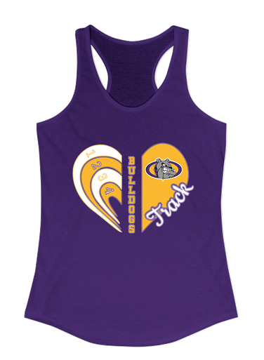Kearney Bulldogs Heart Track Women's Tank Top