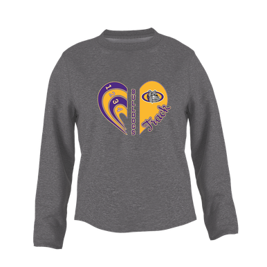 Kearney Bulldogs Heart Track Women's Sweatshirt