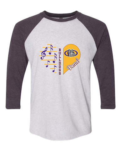 Kearney Bulldogs Heart Band Women's Baseball T-Shirt