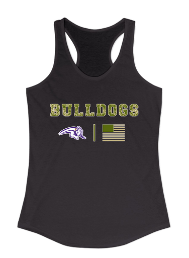 Wauconda Bulldogs Camo Flag Women's Tank Top