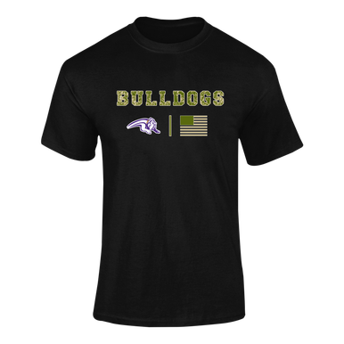 Wauconda Bulldogs Camo Flag Men's SS T-Shirt