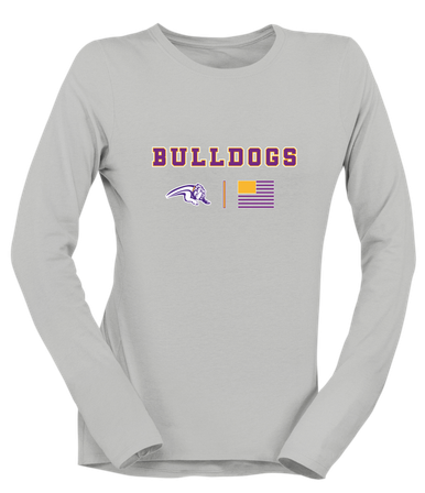 Wauconda Bulldogs Team Colors Flag Women's Premium LS T-Shirt