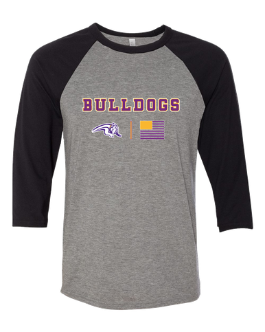 Wauconda Bulldogs Team Colors Flag Women's Baseball T-Shirt