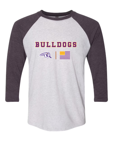 Wauconda Bulldogs Team Colors Flag Men's Baseball T-Shirt