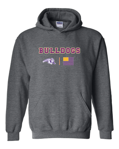Wauconda Bulldogs Team Colors Flag Men's Hoodie