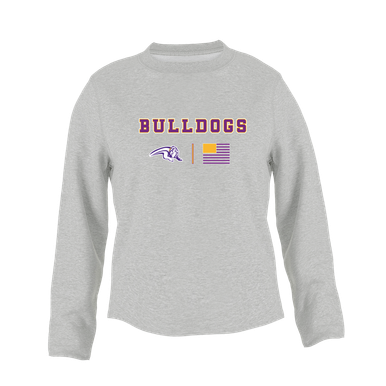 Wauconda Bulldogs Team Colors Flag Women's Sweatshirt