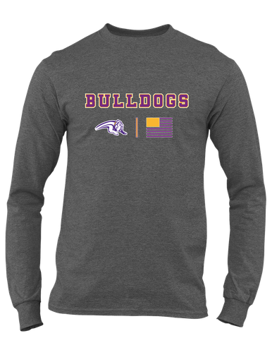 Wauconda Bulldogs Team Colors Flag Men's LS T-Shirt