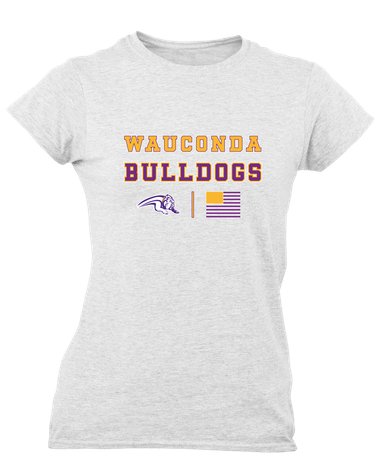 Wauconda Bulldogs Spirit Flag Women's Premium SS T-Shirt