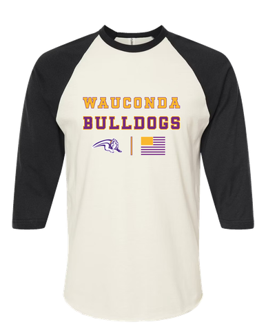 Wauconda Bulldogs Spirit Flag Women's Baseball T-Shirt