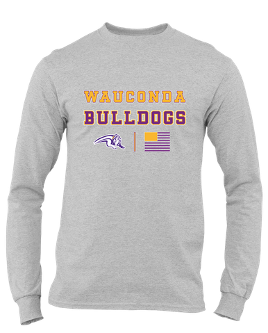 Wauconda Bulldogs Spirit Flag Men's Premium LS T-Shirt