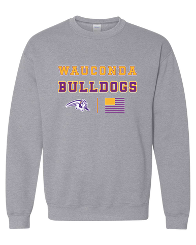 Wauconda Bulldogs Spirit Flag Men's Sweatshirt