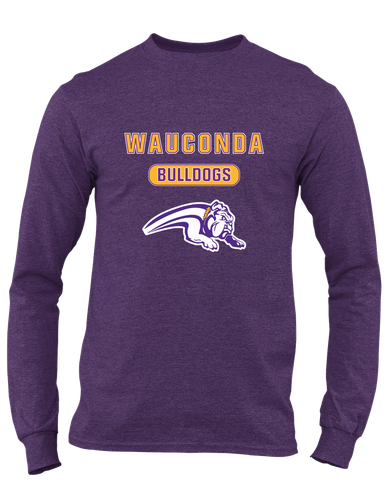 Wauconda Bulldogs Mascot #3 Men's LS T-Shirt