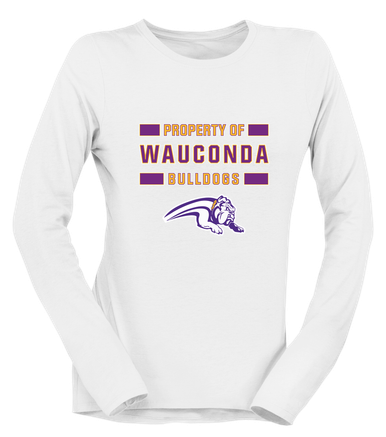Wauconda Bulldogs Property Of Women's Premium LS T-Shirt