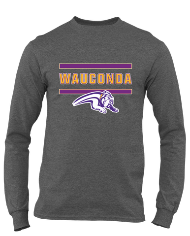 Wauconda Bulldogs Mascot #4 Men's LS T-Shirt