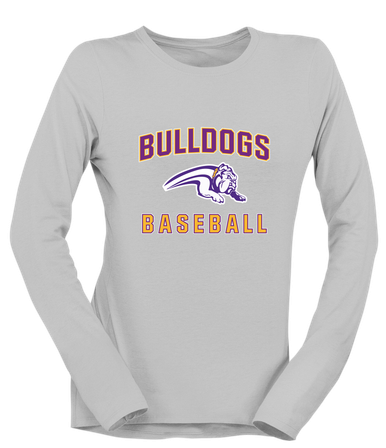 Wauconda Bulldogs Baseball #1 Women's LS T-Shirt