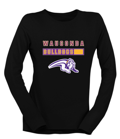 Wauconda Bulldogs Mascot #7 Women's Premium LS T-Shirt