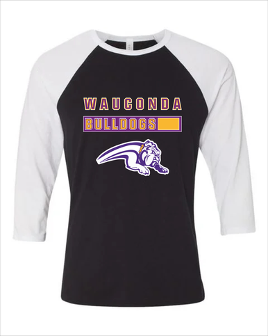 Wauconda Bulldogs Mascot #7 Women's Baseball T-Shirt