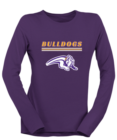 Wauconda Bulldogs Mascot #8 Women's LS T-Shirt