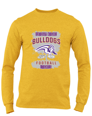 Wauconda Bulldogs Football #6 Men's LS T-Shirt