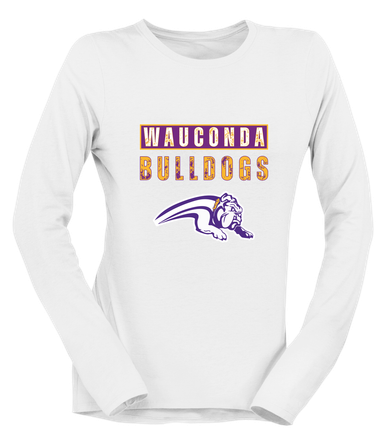 Wauconda Bulldogs Mascot #9 Women's Premium LS T-Shirt