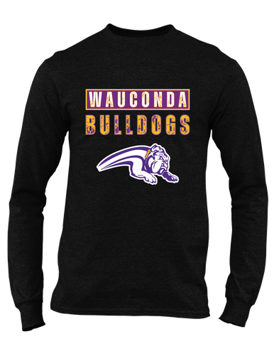 Wauconda Bulldogs Mascot #9 Men's LS T-Shirt
