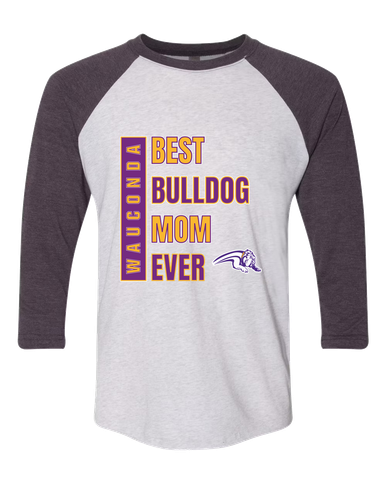 Wauconda Bulldogs Best Bulldog Mom Women's Baseball T-Shirt