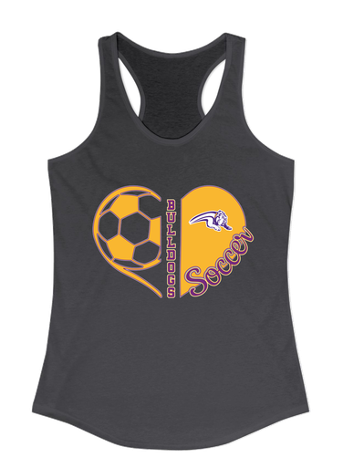 Wauconda Bulldogs Heart Soccer Women's Tank Top